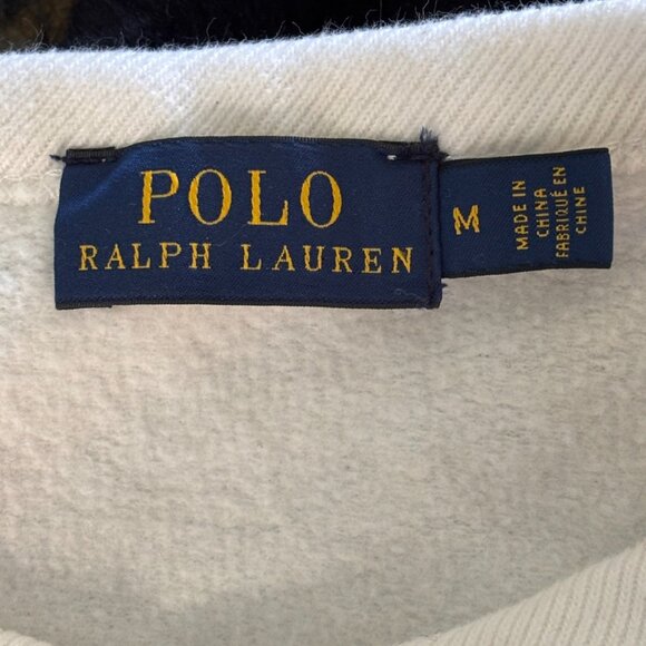 Polo by Ralph Lauren Cream Sweatshirt with Bear Graphic - Picture 5 of 8